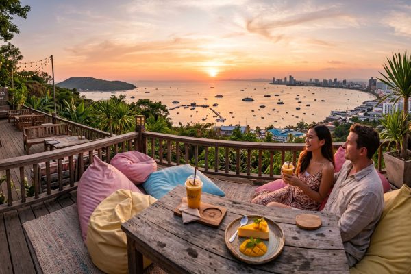 รวม 8 คาเฟ่วิวทะเลพัทยา-จอมเทียน นั่งชิลชมวิวพระอาทิตย์ตกดินบนหน้าผา ถ่ายรูปปังทุกมุม